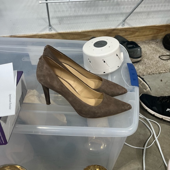 Michael Kors Taupe Suede Heels - Picture 1 of 3